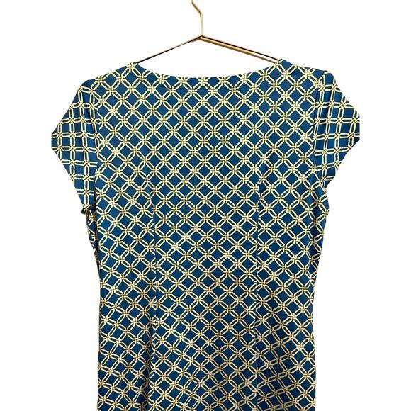 J McLaughlin Women’s Turquoise Link Print Catalina Cloth Dress M - Picture 3 of 4